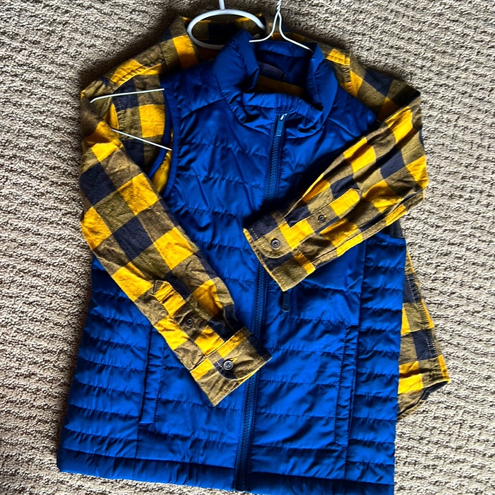 Flannel Shirt and Puffer Vest Outfit